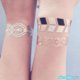 Gold and Silver Metallic Temporary Tattoo stickers